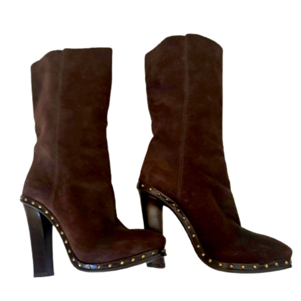 Miu Miu, 36.5,  boot, worn once, brown suede, beautiful